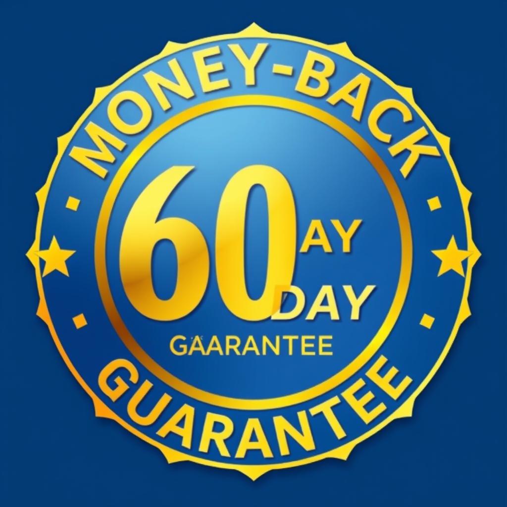 60-day money-back guarantee seal