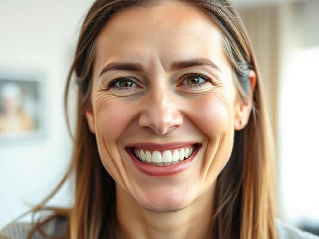 Person happily showing their healthy smile